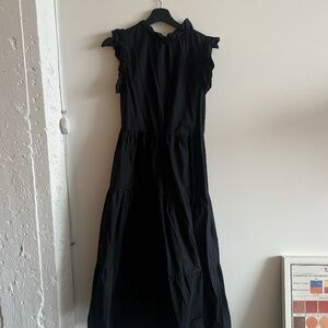 Black dress with ruffles
